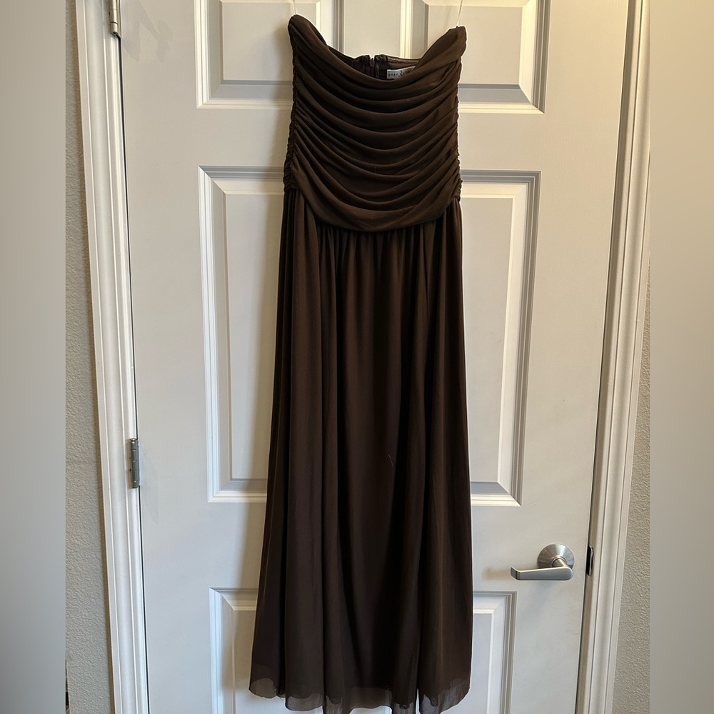 Rare London Brown Strapless Dress